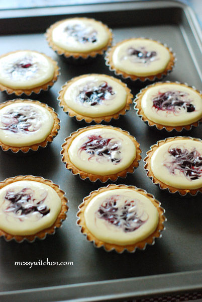 Blueberry Cheese Tarts Messy Witchen